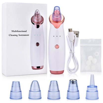Electric Facial Blackhead Remover: Vacuum Pore Cleaner for Acne Cleansing & Black Spot Removal - Deep Cleaning Tools for Face and Nose