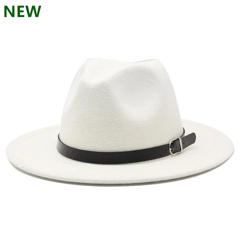 2022 Fashion Fedora Hat for Men & Women - Black Wool Blend Jazz Cap, Outdoor Casual Hat in X & XL Sizes