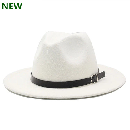 2022 Fashion Fedora Hat for Men & Women - Black Wool Blend Jazz Cap, Outdoor Casual Hat in X & XL Sizes