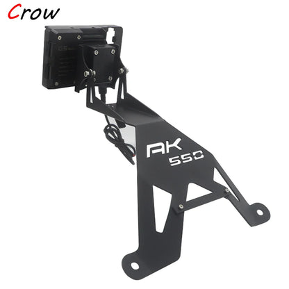 Motorcycle Front Mid Navigation Bracket GPS Phone Mount with Charging – Compatible with KYMCO AK550 AK 550 Accessories, Durable Travel Holder