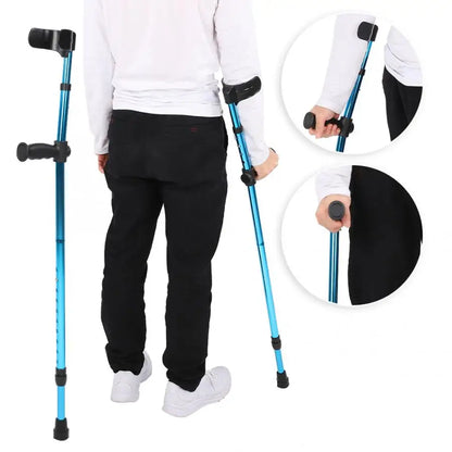 Adjustable Folding Aluminum Crutch – Telescopic Underarm Cane for Seniors & Disabled