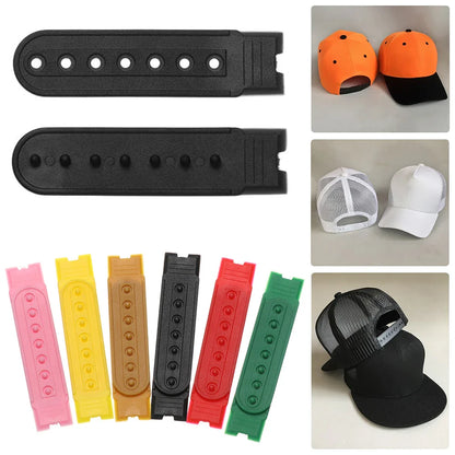 5 Sets Snapback Strap Replacement – 7-Hole Colorful Hat Repair Fastener Buckle Clip Extender for Baseball Caps