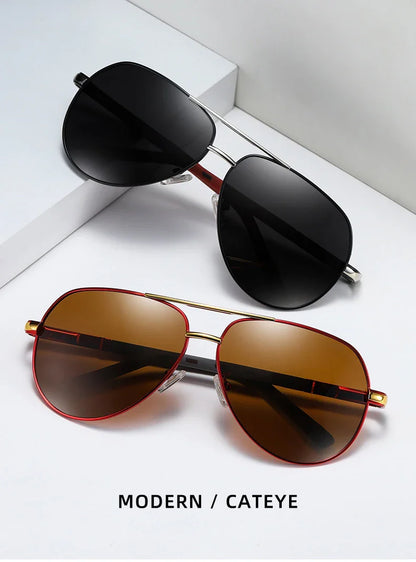 BARCUR Aluminum Vintage Polarized Sunglasses – Classic Men’s & Women’s Driving Shades, UV Protection Eyewear