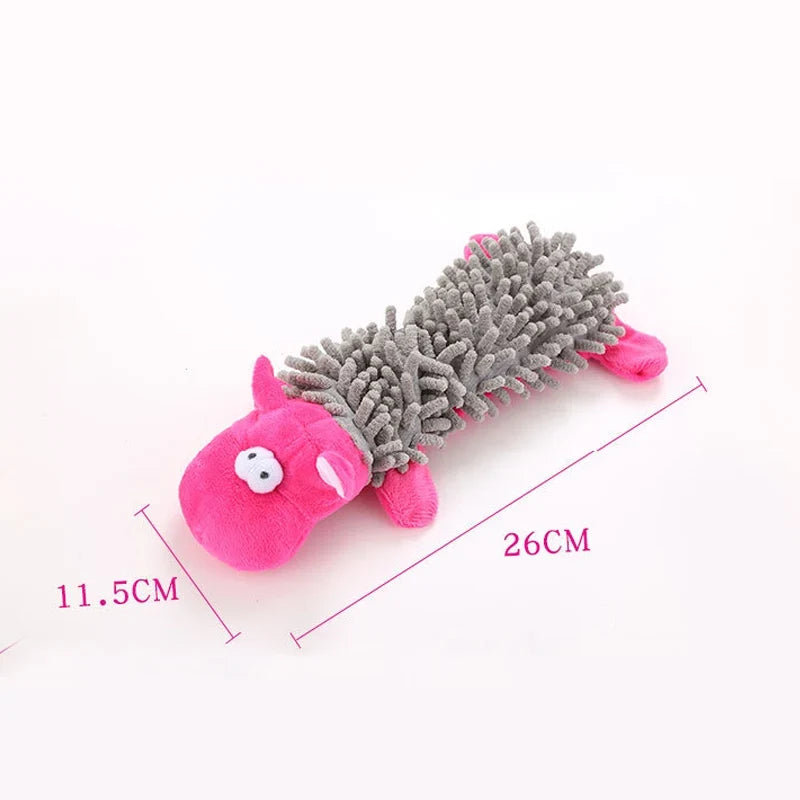 Durable Plush Dog Toy - Squeaky Animal-Shaped Chew Toy for Small Dogs and Puppies