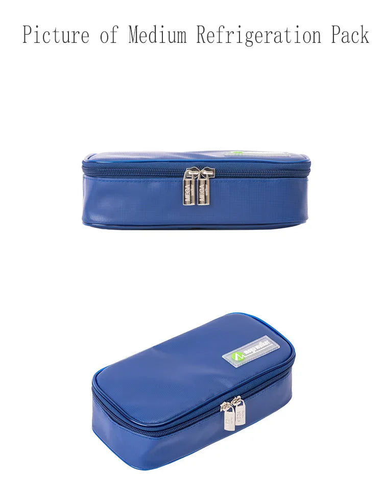 Mega Insulin Cooler Box – Portable Medium-Sized Insulated Travel Case for Diabetics with Nylon Fabric & Aluminum Foil Lining