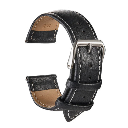 Genuine Leather Watch Bands - Calfskin Replacement Straps for Men & Women, 18mm-24mm