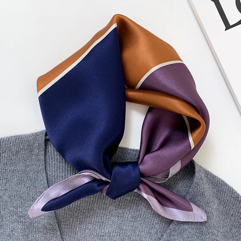New 2024 Pashmina Scarf – 100% Mulberry Silk Small Shawl, Summer Beach Poncho, Women’s Hijab, Bandana & Kerchief 53x53cm