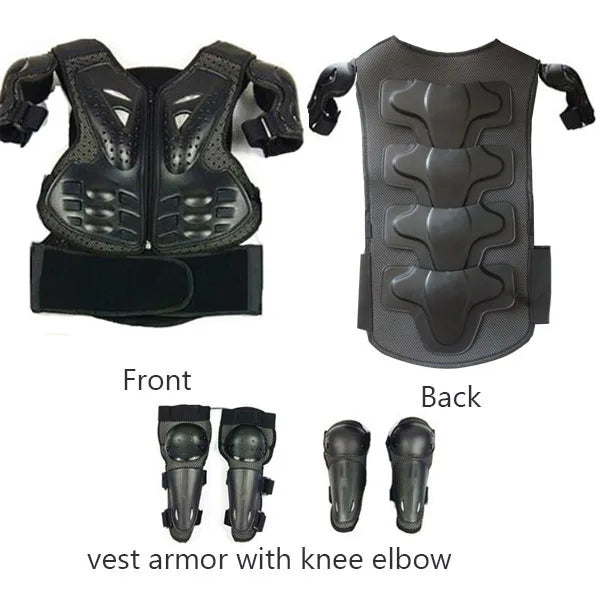 Full Body Protective Armor for Kids & Youth – Motocross, Skating Vest with Chest, Spine, Knee & Elbow Guards (0.8-1.6m)