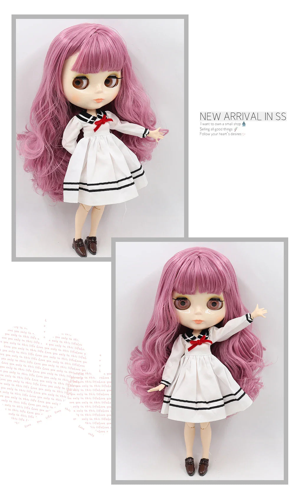 ICY DBS Blythe Doll 1/6 BJD Jointed Body — 30cm White Skin Anime Doll with Shiny & Matte Face, Special Price Gift Toy