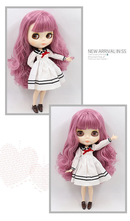 ICY DBS Blythe Doll 1/6 BJD Jointed Body — 30cm White Skin Anime Doll with Shiny & Matte Face, Special Price Gift Toy