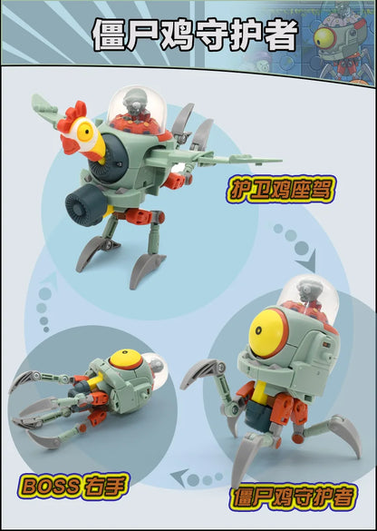 5-in-1 Plants vs Zombies Boss Robot Action Figure Set – PVC Educational Toy Gift for Kids