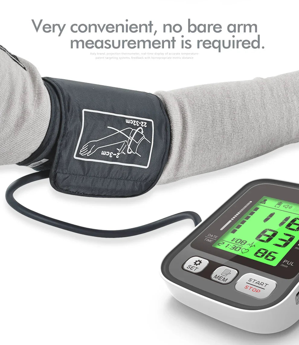 KIUZOU Upper Arm Automatic Blood Pressure Monitor – Sphygmomanometer for Accurate Arterial Pressure Measurement