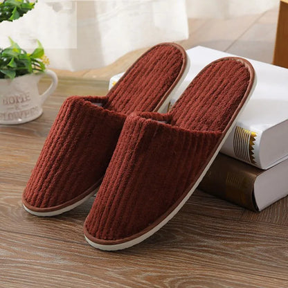 5 Pairs Mix Color Disposable Hotel Slippers – Cotton Non-Slip Slides for Men & Women Home, Travel, SPA & Hospitality Use
