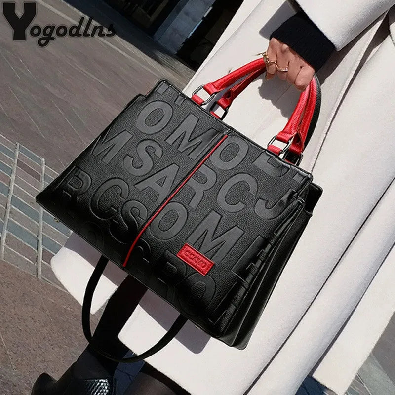 PU Leather Casual Crossbody Bag for Women - Luxury Designer Tote Handbag, Large Capacity Travel Shoulder Sac