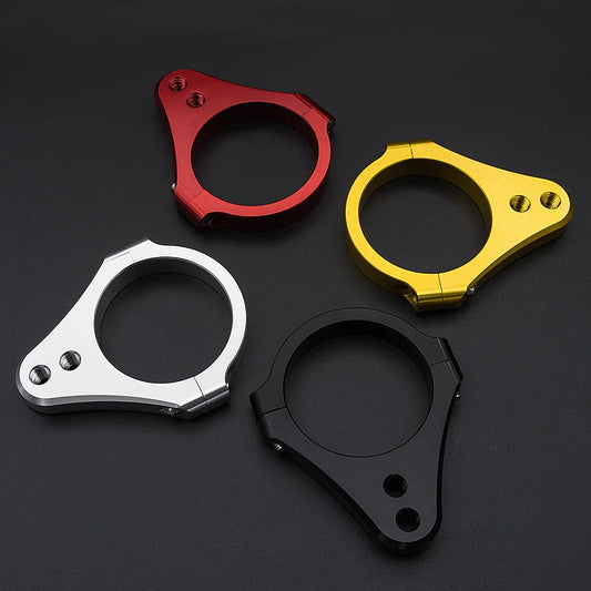 Universal Motorcycle & Scooter Steering Damper Fork Bracket Clamp – 31–54mm CNC Stabilizer Mount Support Kit