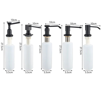 Senlesen Matte Black Liquid Soap Dispenser — 250ml Hand Press Bottle for Kitchen Sink, Dishwashing Detergent