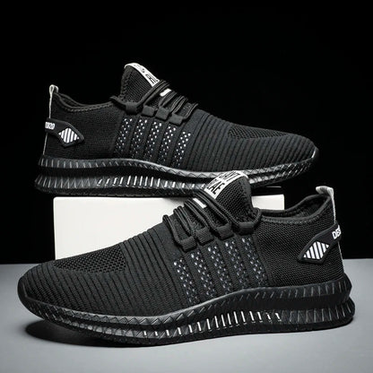 Men’s Lightweight Fashion Sneakers - Breathable Lace-Up Casual Walking Shoes