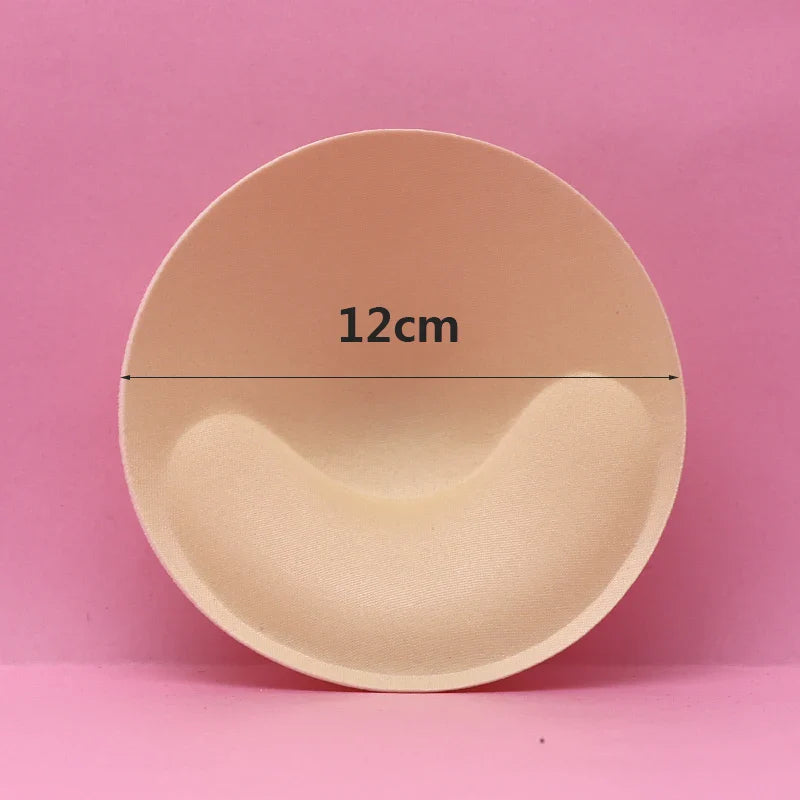 2 Pairs Sponge Bra Pads: Push-Up Breast Enhancer Inserts for Swimsuit Bikini Padding - Removable Chest Cup Pads