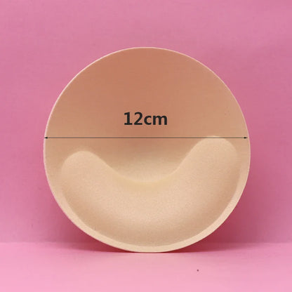 2 Pairs Sponge Bra Pads: Push-Up Breast Enhancer Inserts for Swimsuit Bikini Padding - Removable Chest Cup Pads
