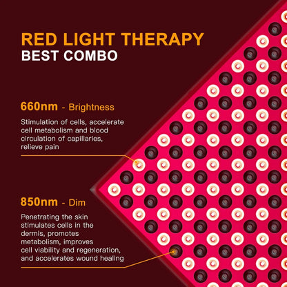 45W Red LED Therapy Panel — 660nm Deep Red & 850nm Near-Infrared Combo