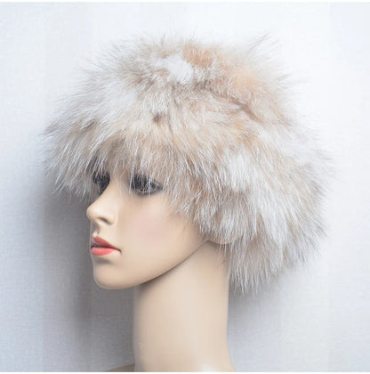 2025 Real Fox Fur Scarf and Headband – Luxury Winter Neck Warmer for Women, 100% Natural Fur, Elastic Ring Muffler