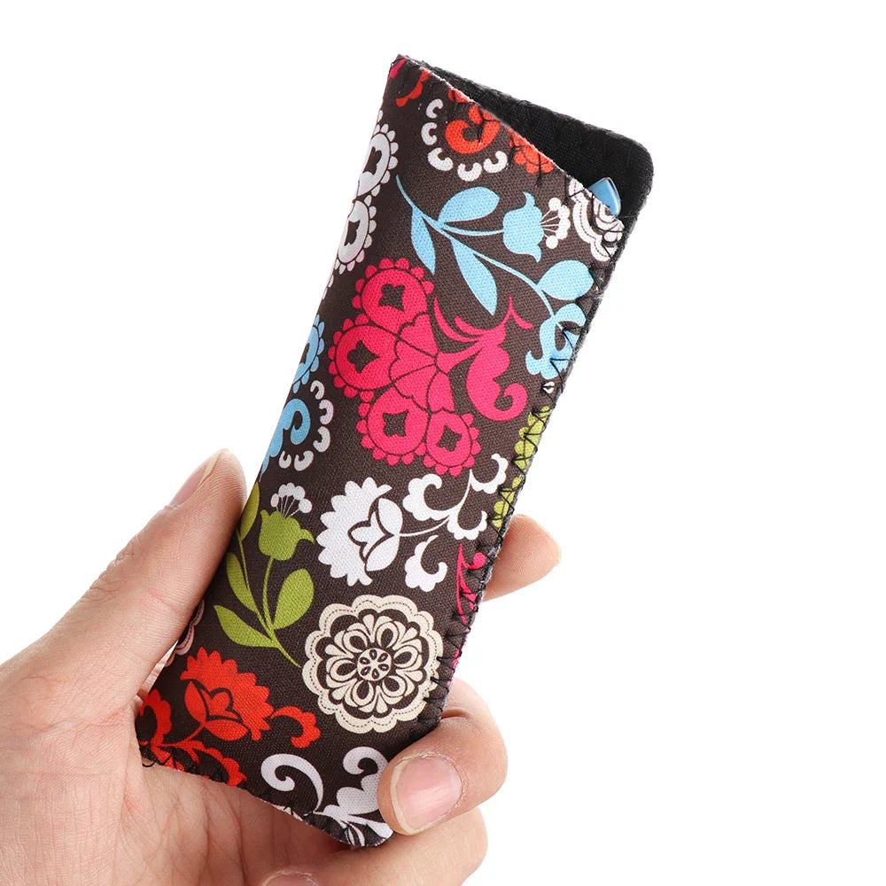 Ultralight Retro Floral Reading Glasses with Spring Hinges - Fashionable Presbyopic Eyewear with PC Frame and Pouch