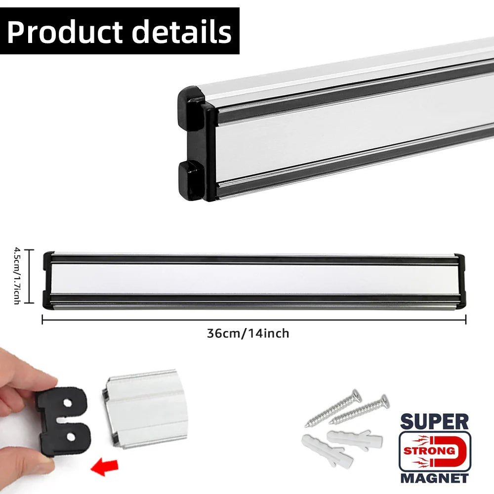 Magnetic Knife Holder Strip – Wall Mount Strong Magnetic Kitchen Knife Storage Organizer