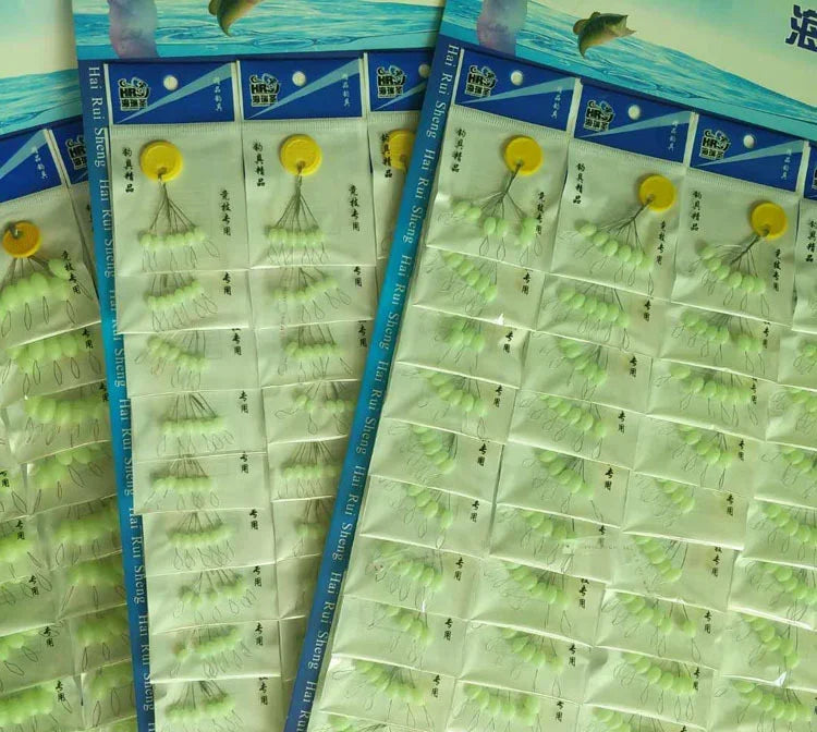 30Pcs Luminous Oval Fishing Floats - Easy Stopper Space Beans for Night Carp Fishing Rigs