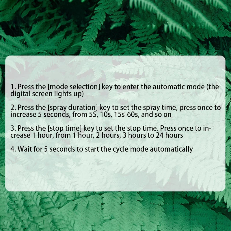 Intelligent Spray System for Reptiles – Mist Rainforest Tank Kit with Electronic Timer, Fogger & Humidifier for Terrariums