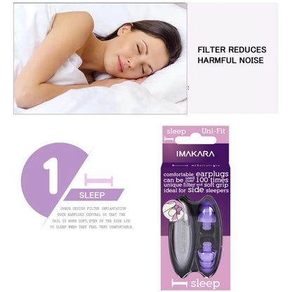 Silicone Noise Reduction Earplugs for Sleep – Soundproof, Anti-Bruit, Comfortable Ear Plug with Carrying Case