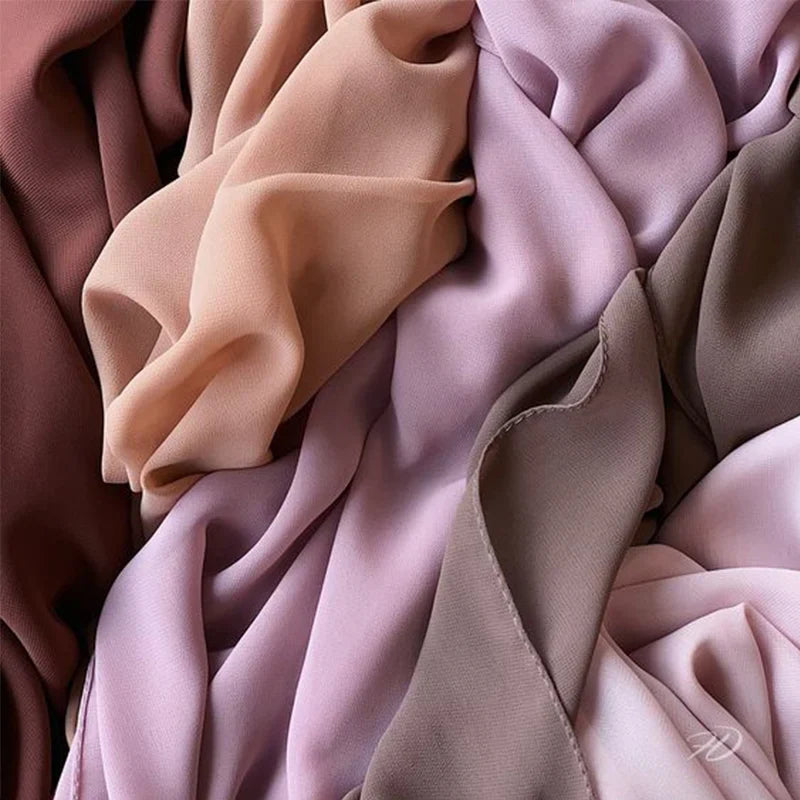 Women’s Solid Chiffon Instant Hijab – Ready-to-Wear Islamic Scarf, Muslim Shawl & Arab Head Wrap