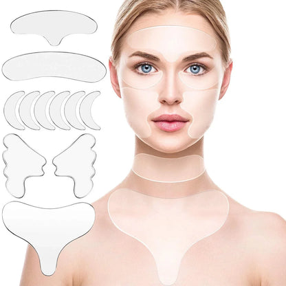 Reusable Anti-Wrinkle Silicone Skin Care Pads — Medical Grade Eye, Chin & Forehead Face Lifting Patches