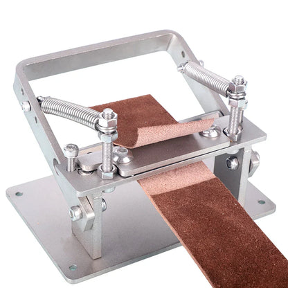 304 Stainless Steel Craft Leather Splitter Machine: DIY Manual Cutting Peeler Rolling Bearing Tool with 10 Blades - 100MM*18MM