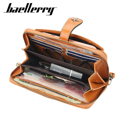 New Women’s PU Leather Wallet — Fashion Long Zipper Purse, Top Quality Brand Card Holder, Classic Female Wallet