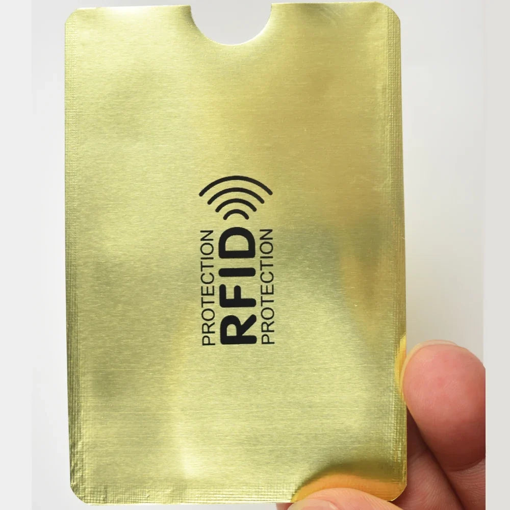 10PCS RFID Blocking Card Holder - NFC Anti Scan Aluminum Protector Case for ID & Bank Cards
