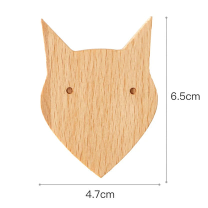 Wooden Drawer & Wall Hooks — Animal Keychain, Coat & Wardrobe Hanger, Cute Home & Kitchen Decor Accessory