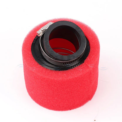 35–60mm Foam Air Filter – Red Elbow Neck Sponge Cleaner for Scooter, Dirt Bike, Motorcycle | Kayo BSE Compatible