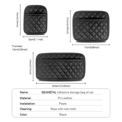 Multifunction Car Organizers - Pocket Bags for Car Storage Box, Collecting Bag for Cards, Phone, and Keys, Sticky Pouch for Car Interior