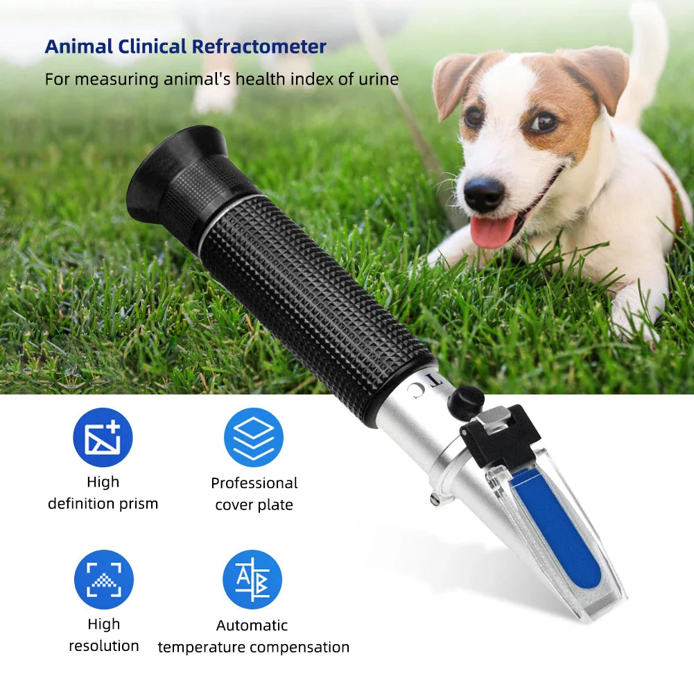 Animal Pet Refractometer | Urine Specific Gravity Tester for Dogs, Cats | Clinical Serum Plasma Protein Hemoglobin Tester | Veterinary Tools