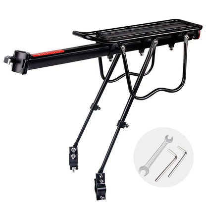 Deemount Bicycle Cargo Rear Rack Shelf - Luggage Carrier Stand Holder for Cycling Bags - Fits 20-29'' MTB & 4.0'' Fat Bike