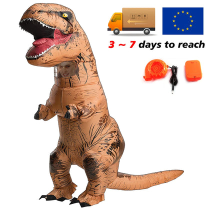T-Rex Inflatable Tyrannosaurus Dinosaur Costume – Kids and Adult Role-Playing Fancy Dress for Halloween and Parties