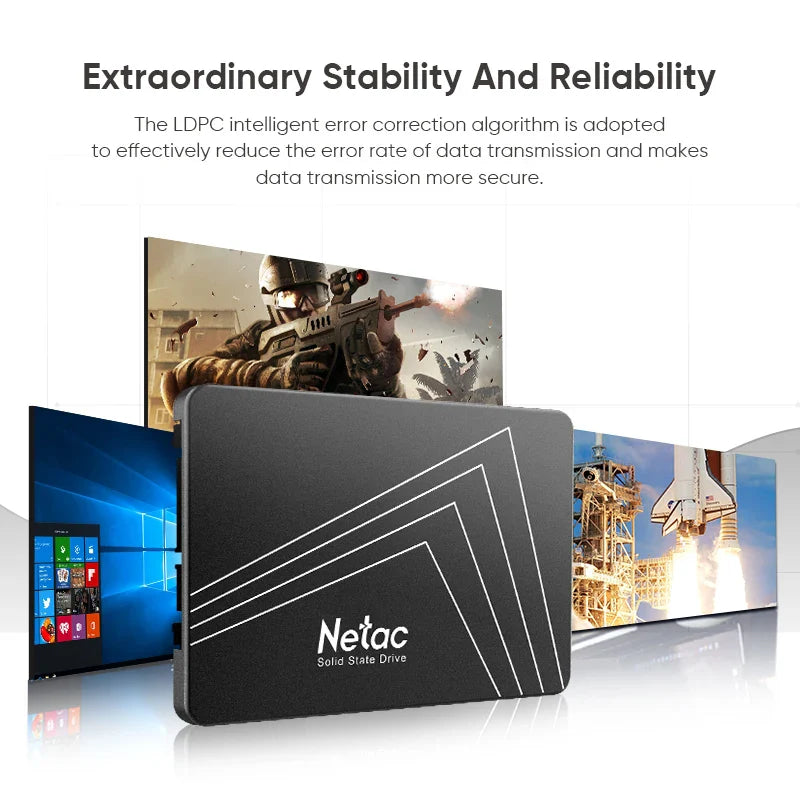 Netac SATA SSD Internal Solid State Drive – 128GB to 4TB HD SSD Disk for Laptops & PCs