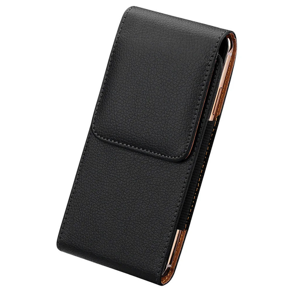 Universal Leather Waist Pack – Belt Clip Bag for iPhone, Samsung, Huawei, Xiaomi ( 3.5-6.3” Mobile Phone Pouch Holster )