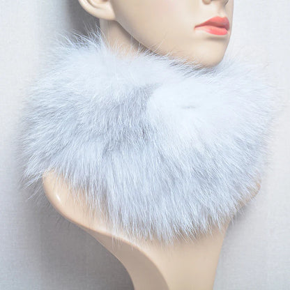 2025 Real Fox Fur Scarf and Headband – Luxury Winter Neck Warmer for Women, 100% Natural Fur, Elastic Ring Muffler