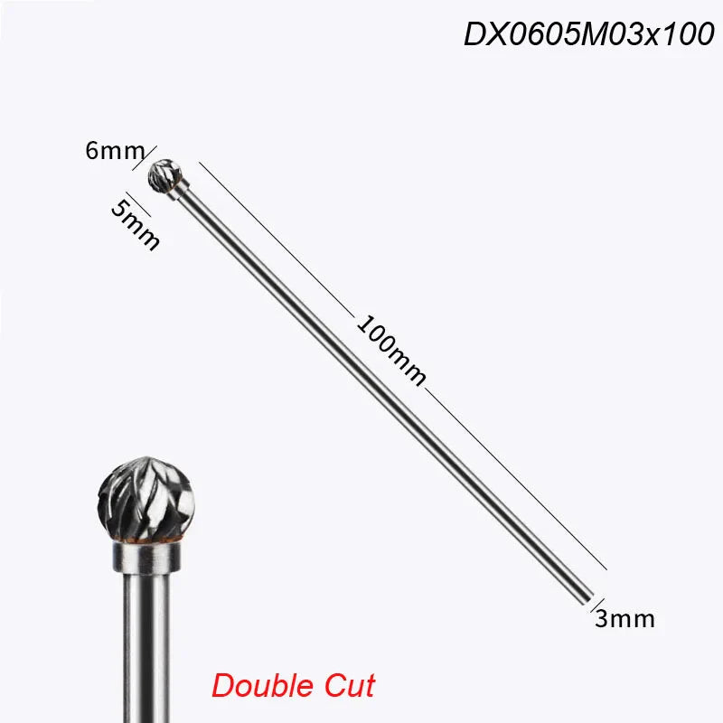 Extra Long 100mm Rotary Rasp File | Carbide Burr Alloy Bits for Metal & Wood Carving | Milling Cutter Drill Abrasive Tool