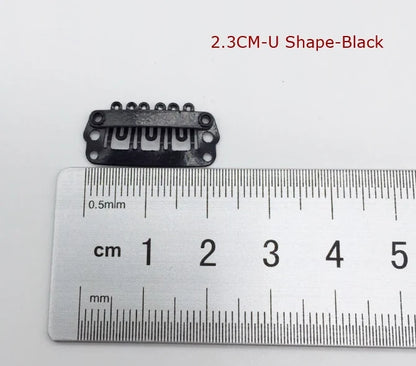 50Pcs Wig Clips Snap Clips - 2.3cm-3.6cm Black & Brown Hair Extension Weft Clips for Wig Styling & Hair Tools