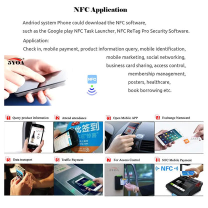 100PCS NFC Label Tag Stickers – 13.56MHz ISO14443A NTAG213 RFID for All NFC-Enabled Phones