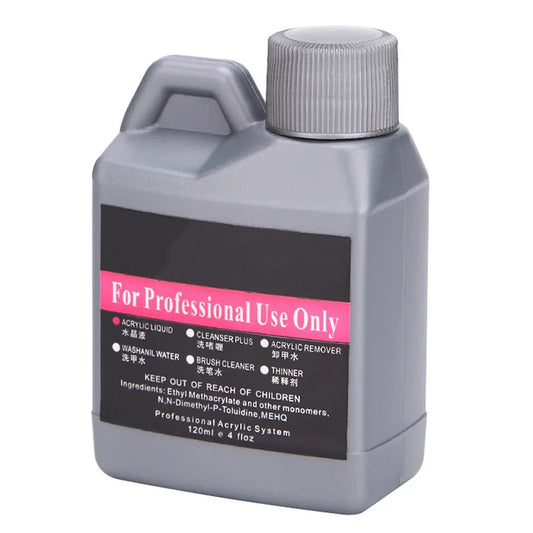 120ml EMA Acrylic Liquid Monomer - Crystal Nail Supplies for Professional Dipping, Carving, Nail Art, and Acrylic Powder Extensions