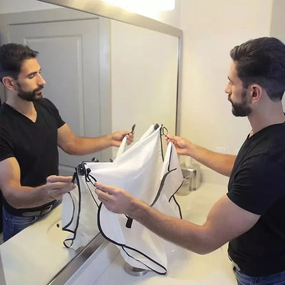 Beard Catcher Cape - Shaving Apron and Adult Bib for Men - Perfect Hairdresser Gift for a Clean Shave