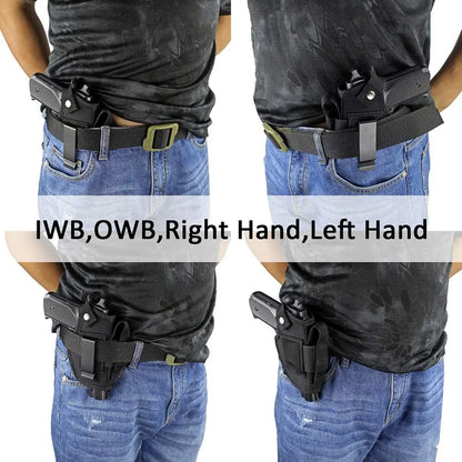 Tactical Ambidextrous Gun Holster - IWB & OWB Concealed Carry Holster with Magazine Pouch